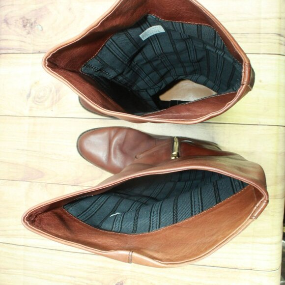 Coach Mysie Brown Tall Leather Knee High Riding Boots Shoes Pull On Size 8 - Picture 7 of 13